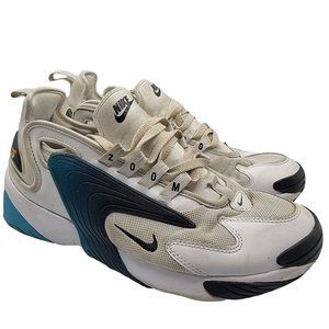 Nike Zoom Air Max 2K Mens Size 10.5 White Teal Nebula Sneaker Shoes A00269-106